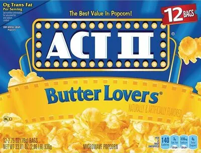 Act II Butter Lovers Microwave Popcorn